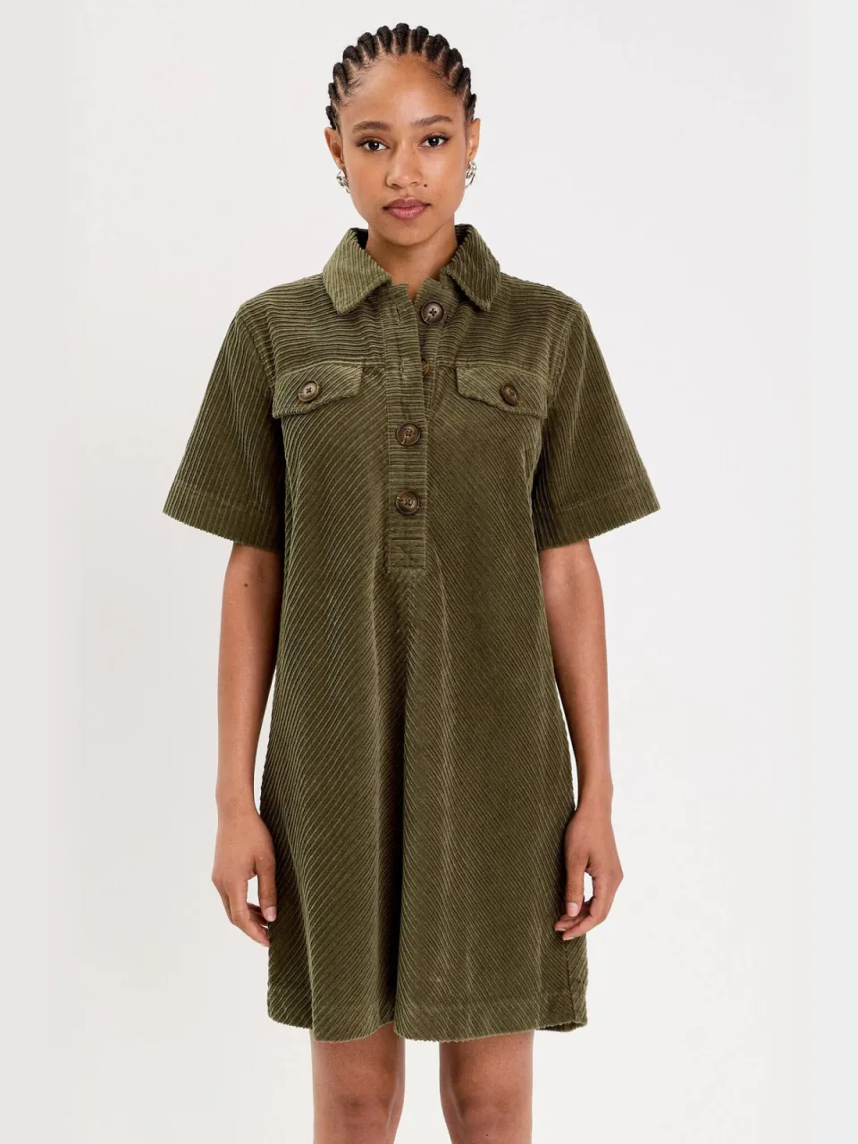 Cache Cache corduroy korte jurk - stone gray, foto 3