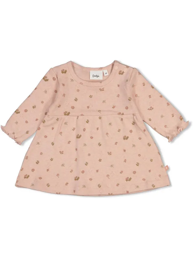 Feetje midi jurk Fall in Love lichtroze
