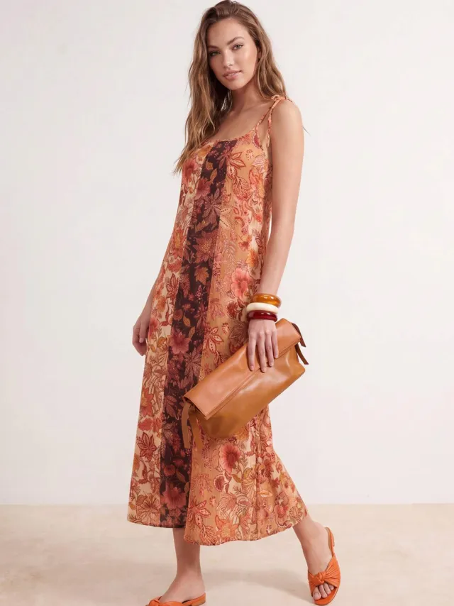 Trendyol TRENDYOLMİLLA Dames Meerkleurig Paisley Maxi Mouwloos A-lijn Jurken Veelkleurig