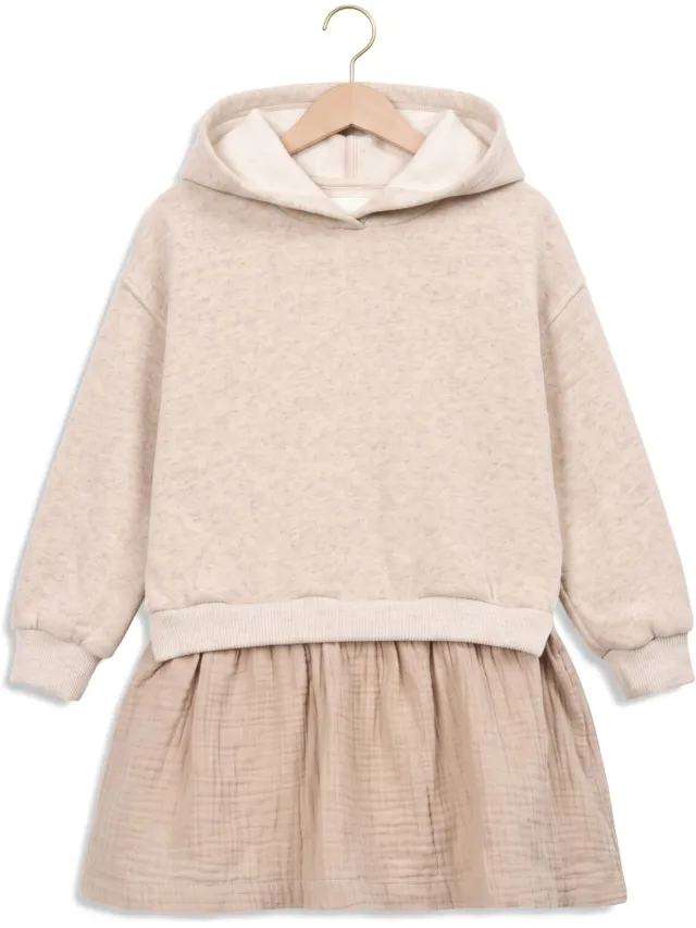 PLAY UP Meisjes Jurken Mixed Dress - Zand