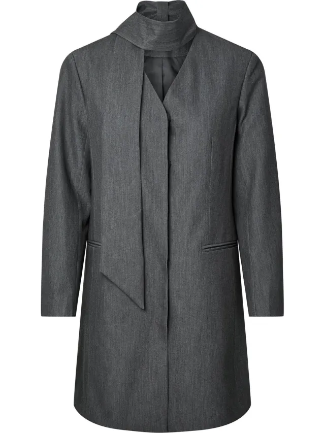 Yas midi-jurk YASINVA LS Medium Grey Melange1