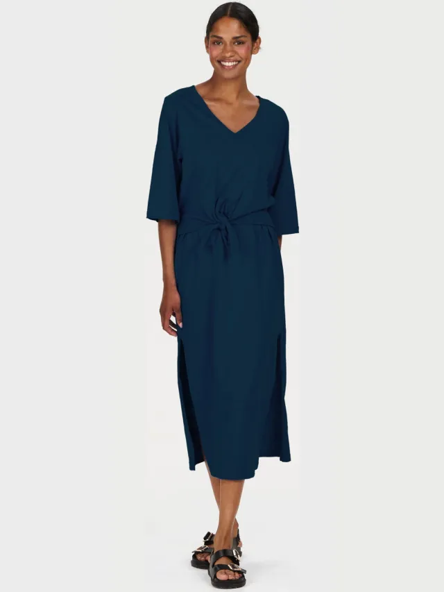 KOMODO dames vegan Jurk Hallie Marineblauw Extra donkerblauw