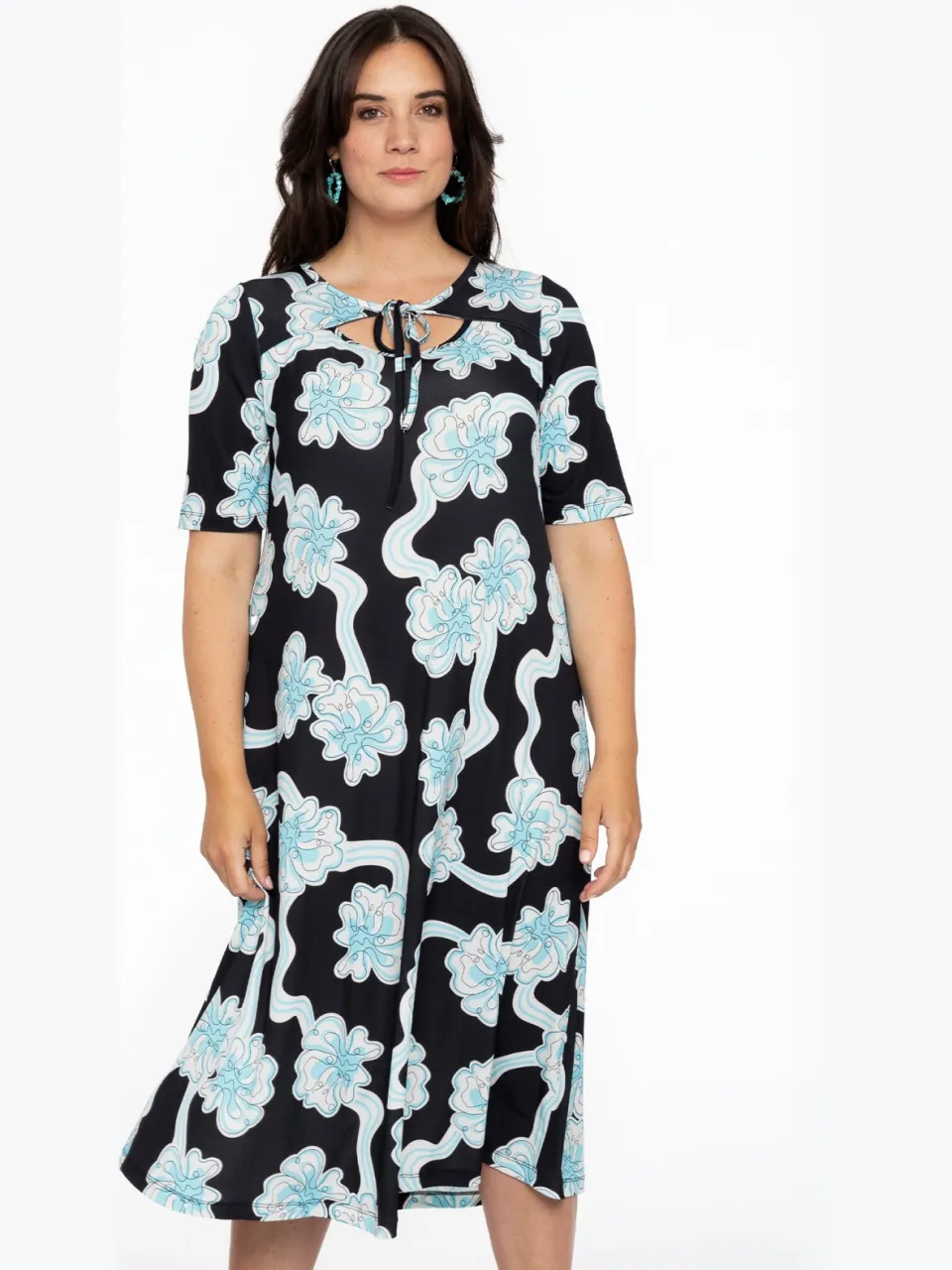 Yoek Jurk met cut-out CALYPSO | Zwart, foto 2