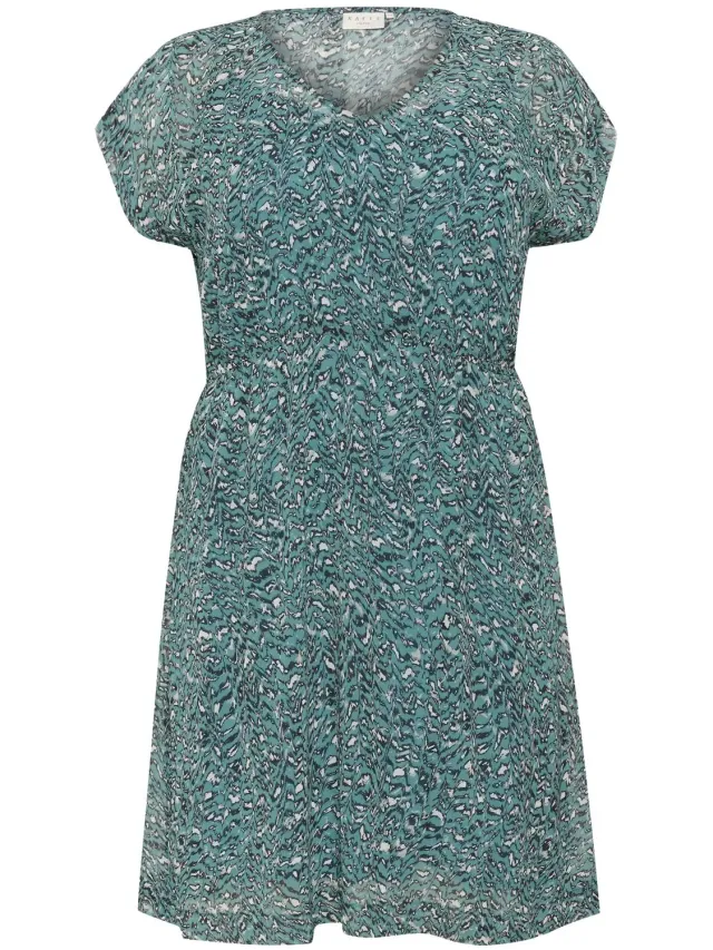 Kaffe Curve Damesjurk KAFFE Curve KCBelia teal/black/white graphic