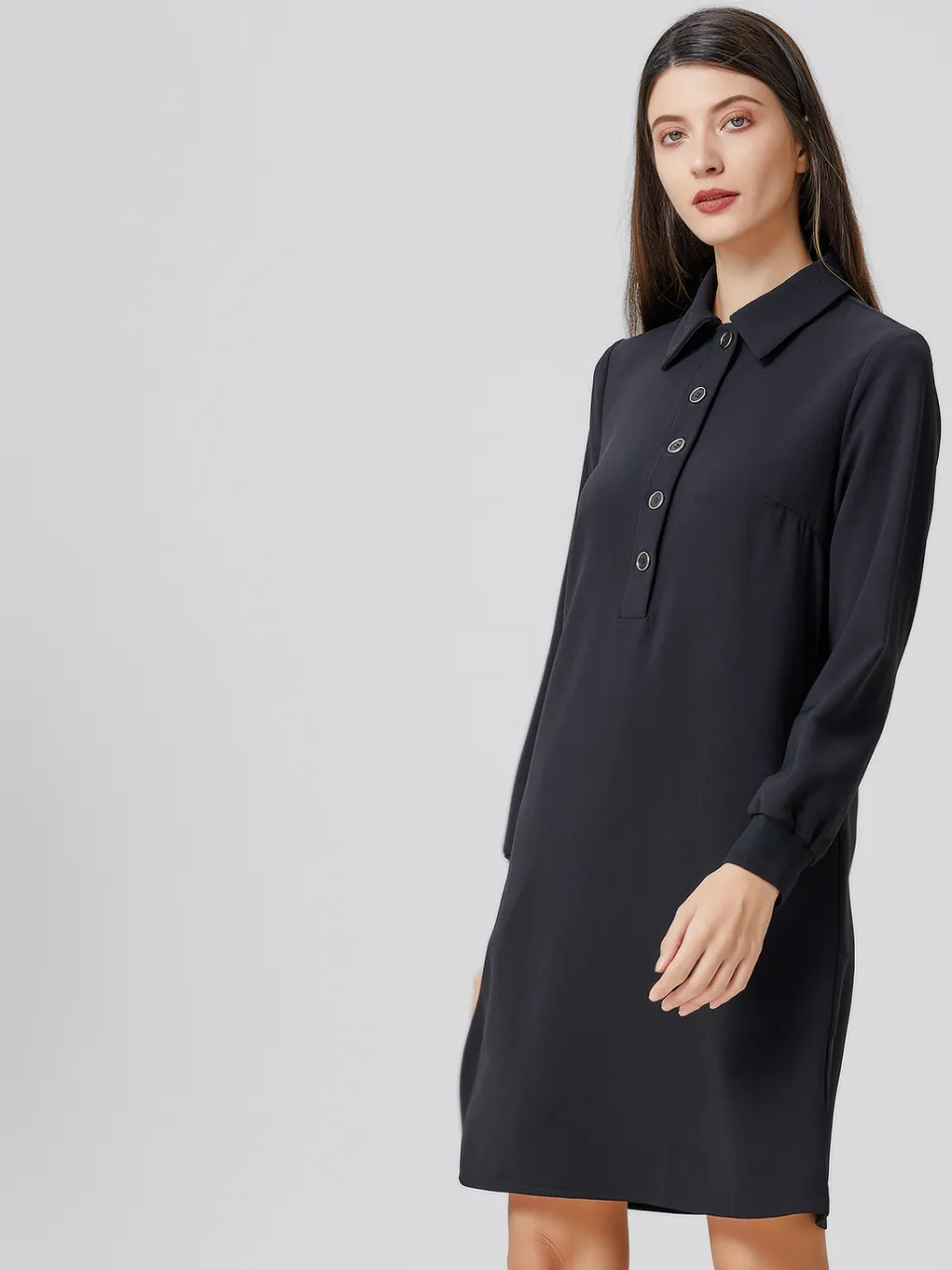 Smart & Joy Polo-jurk zwart, foto 2