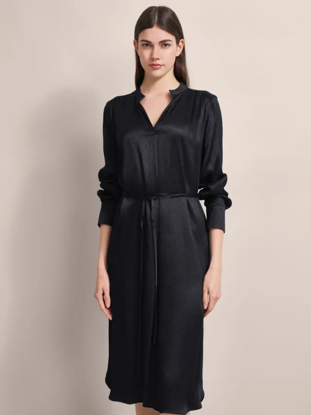 Bugatti Damen Blousejurk met strikceintuur Zwart