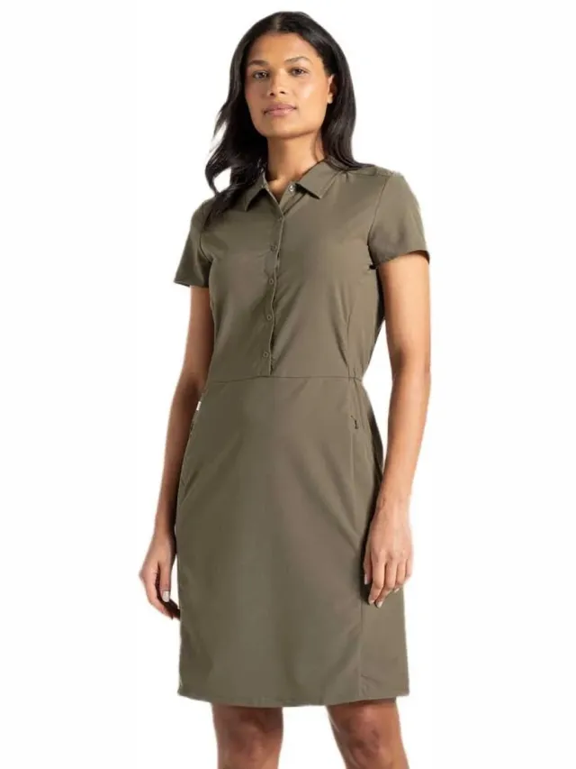 Craghoppers Nosilife Pro Iv Korte Mouw Jurk Groen 40 Vrouw Wild Olive