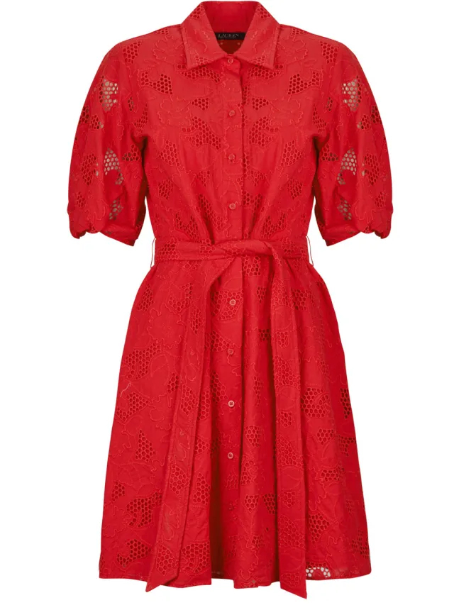 Lauren Ralph Lauren Korte Jurk Lauren Ralph Lauren WOVEN-DRESSES Rood