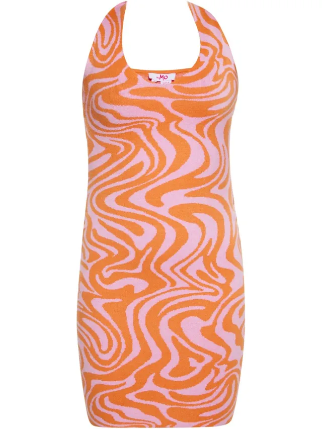 MyMo Jurk roze oranje