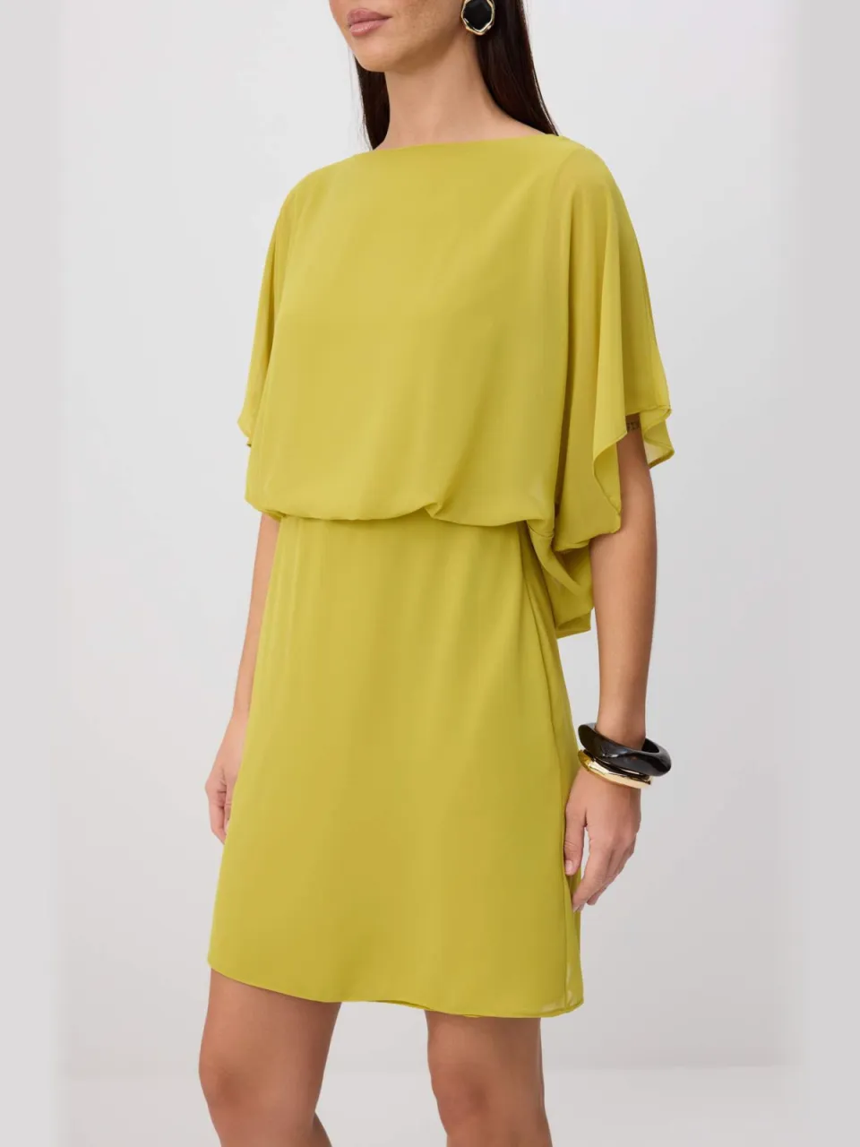 Trendyol TRENDYOLMİLLA Dames Groen Effen Kort / Mini Kort Recht Jurken