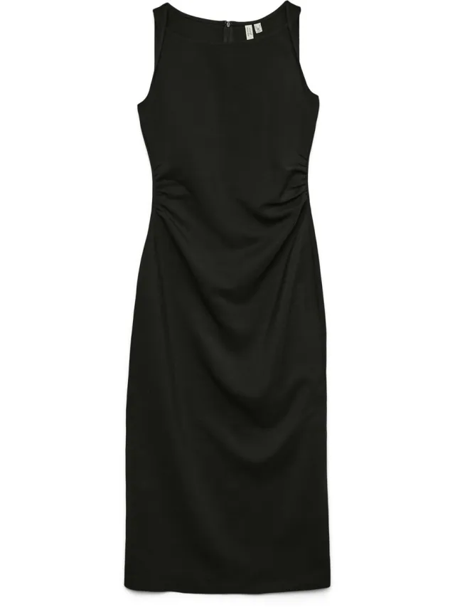 Vero Moda VMINDICA S/L 7/8 DRESS WVN BTQ GA - Dames - Maxi jurken Black