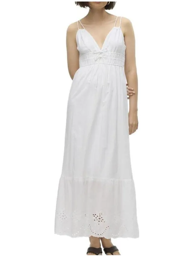 Vero Moda Lange Jurk Vero Moda Gella Wit