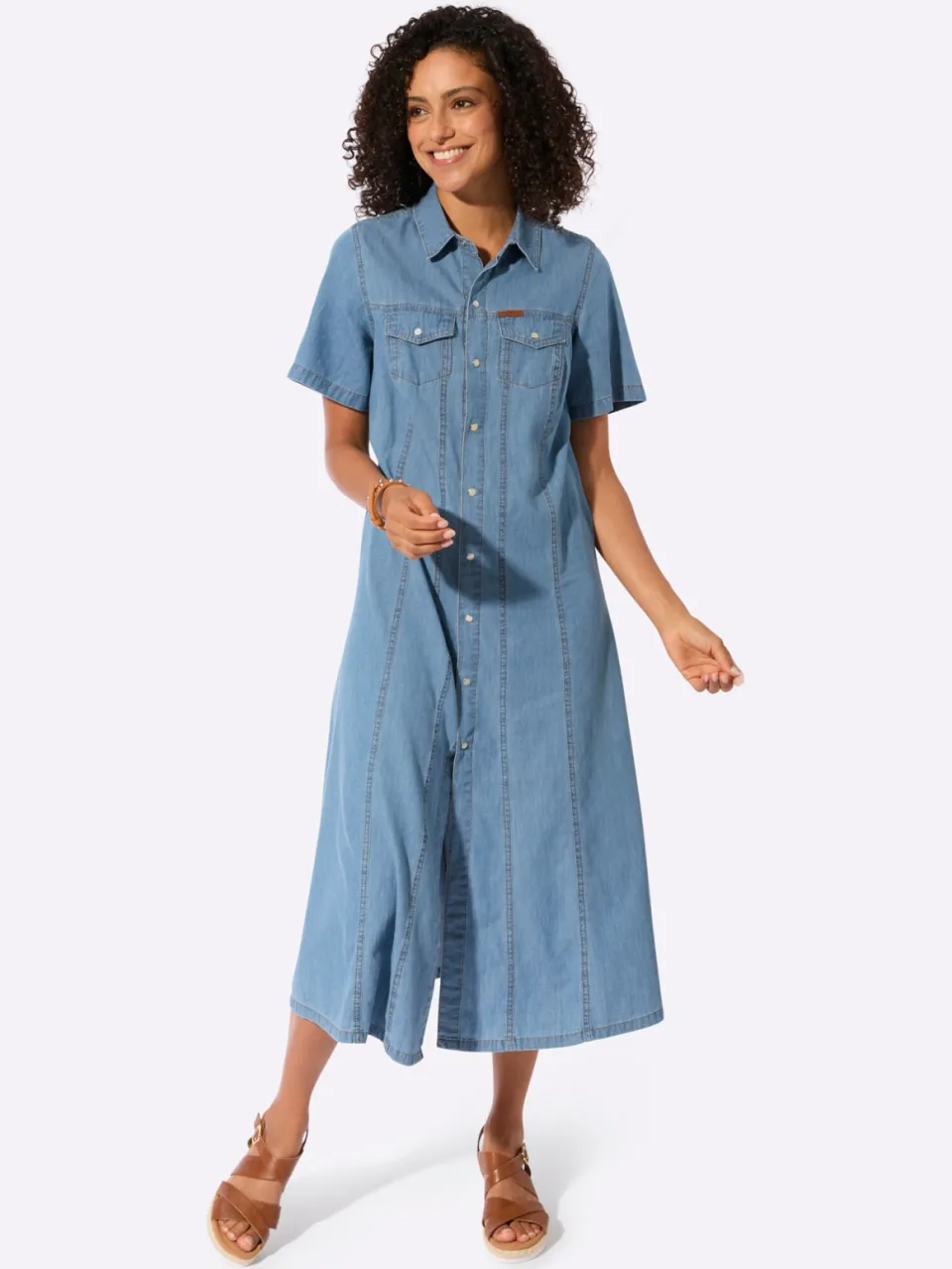 Jeansjurk blue-bleached