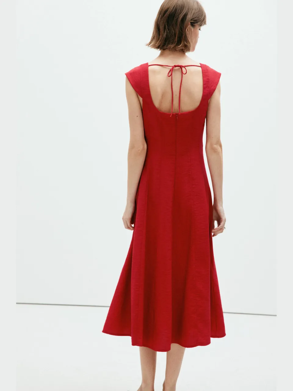 Mango midi zomerjurk - rood, foto 3