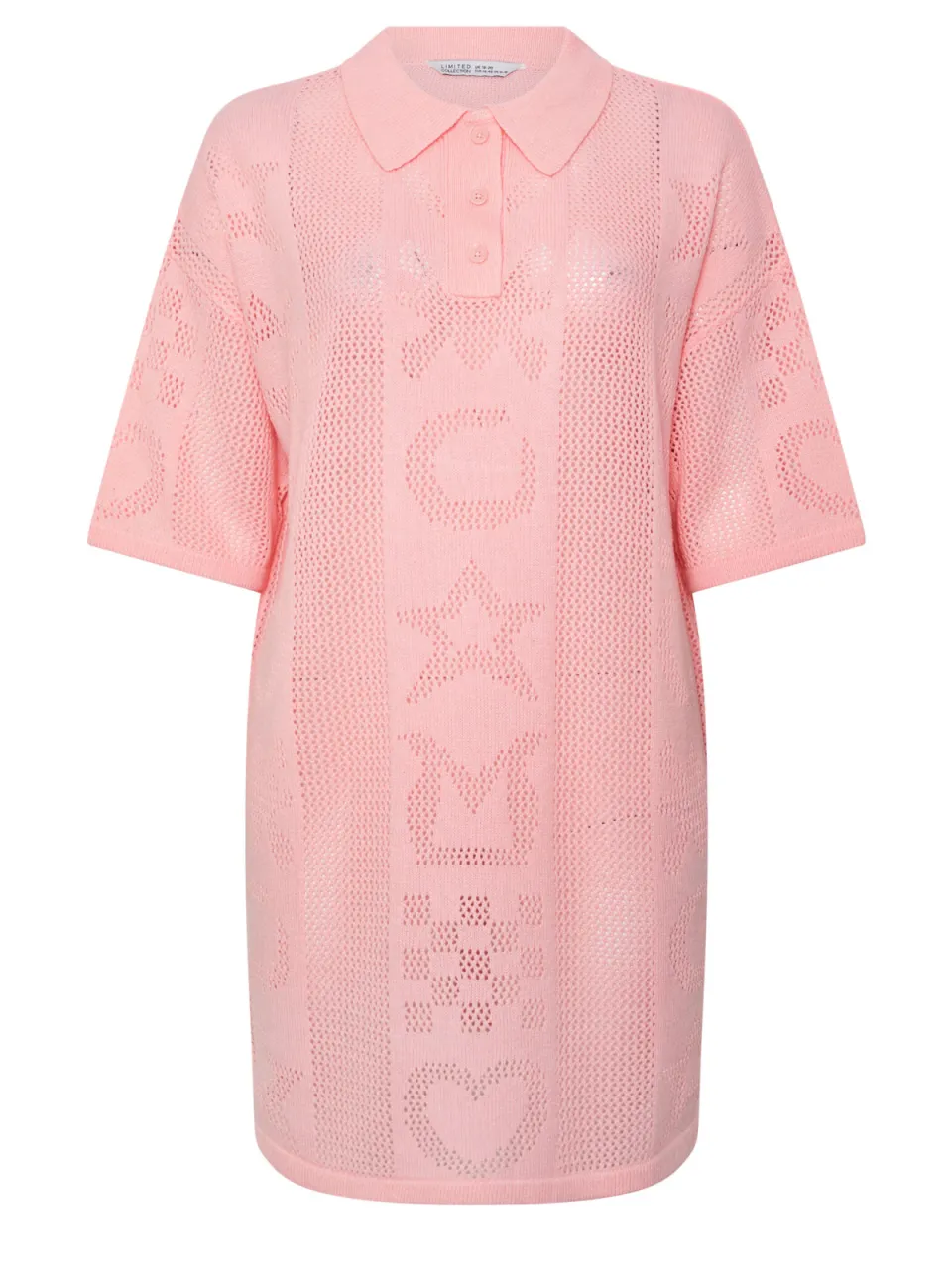 Limited Collection Roze Gebreide Jurk-52, foto 3