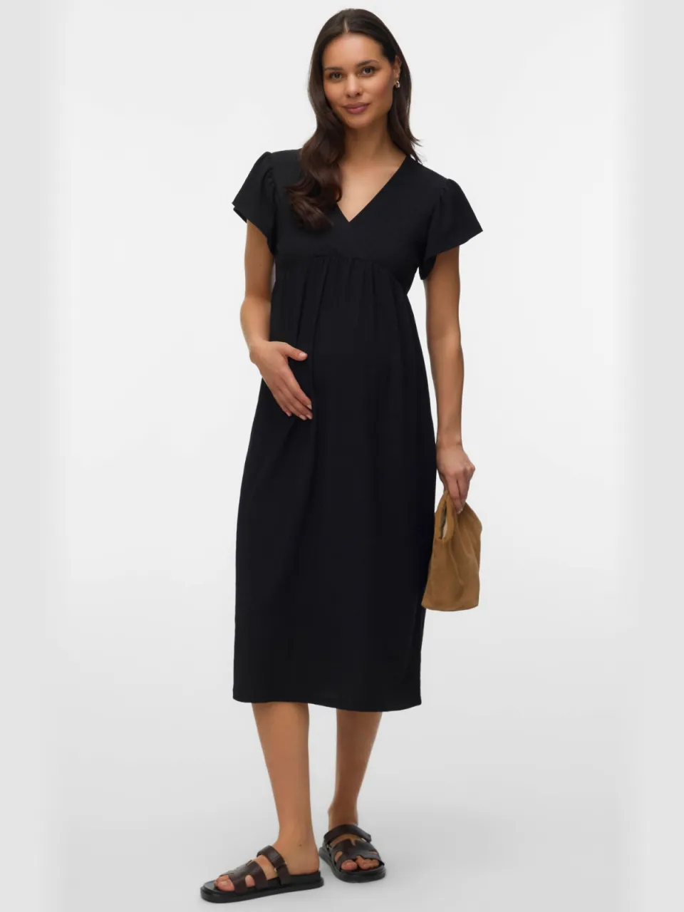 Mamalicious midi jurk zwart, foto 4
