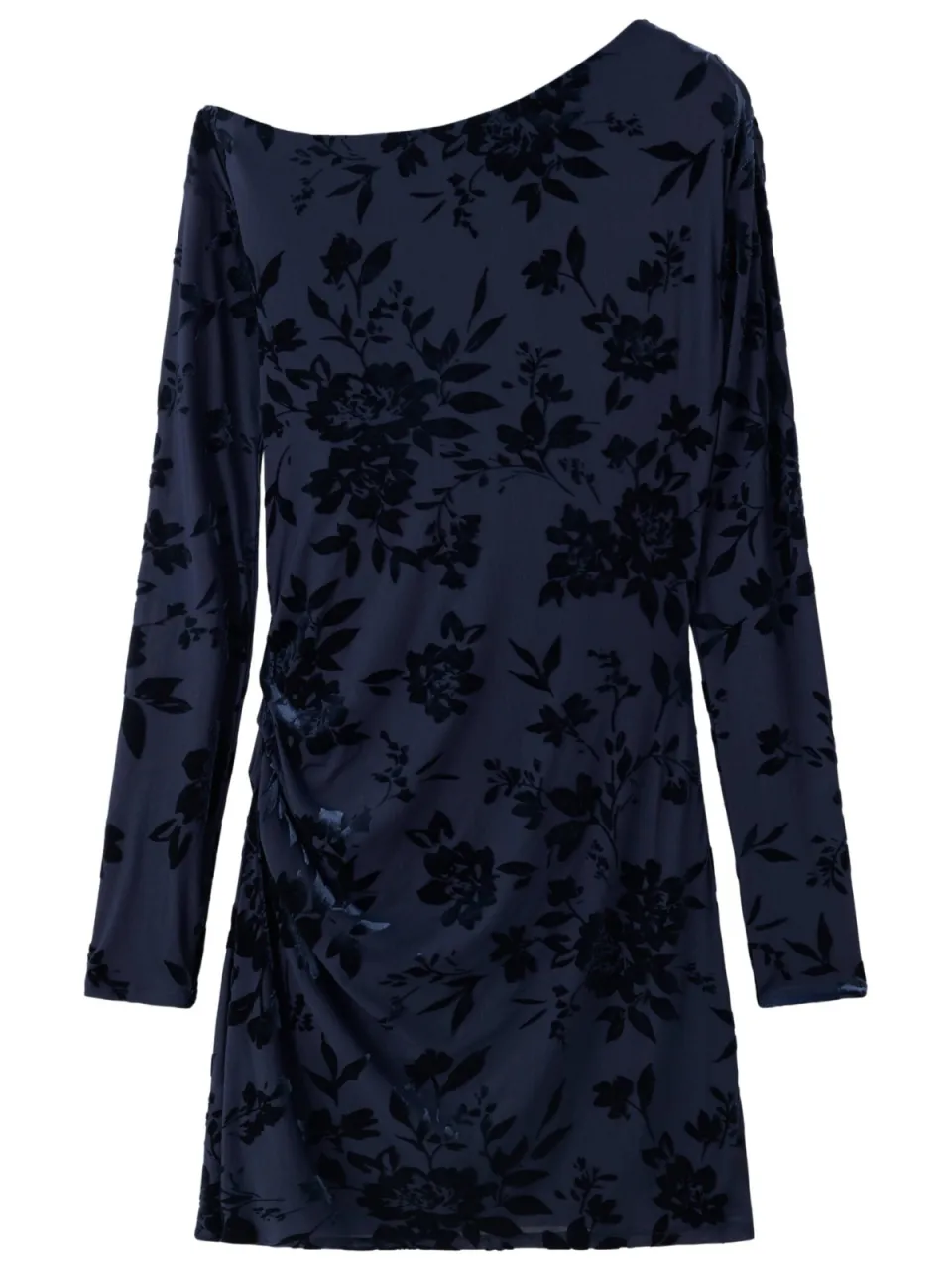 Mango one shoulder korte jurk met print - marineblauw, foto 2