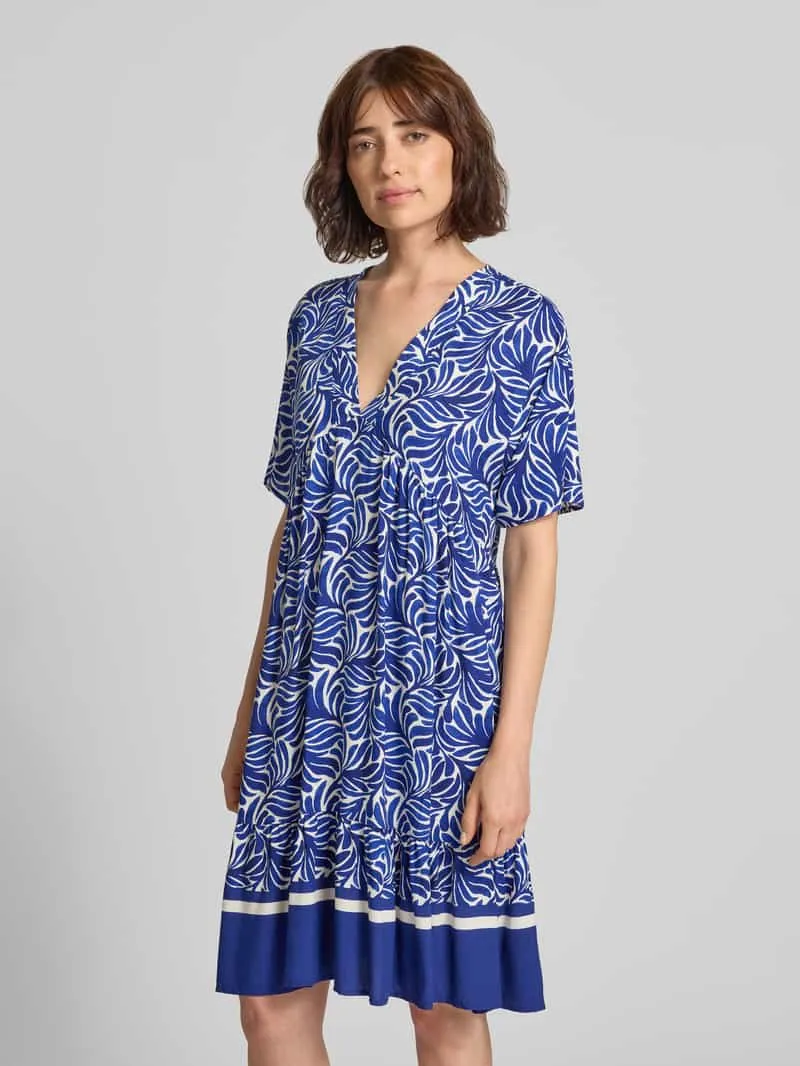 ZABAIONE Knie-lange jurk van viscose model 'Me44la' blauw, foto 3