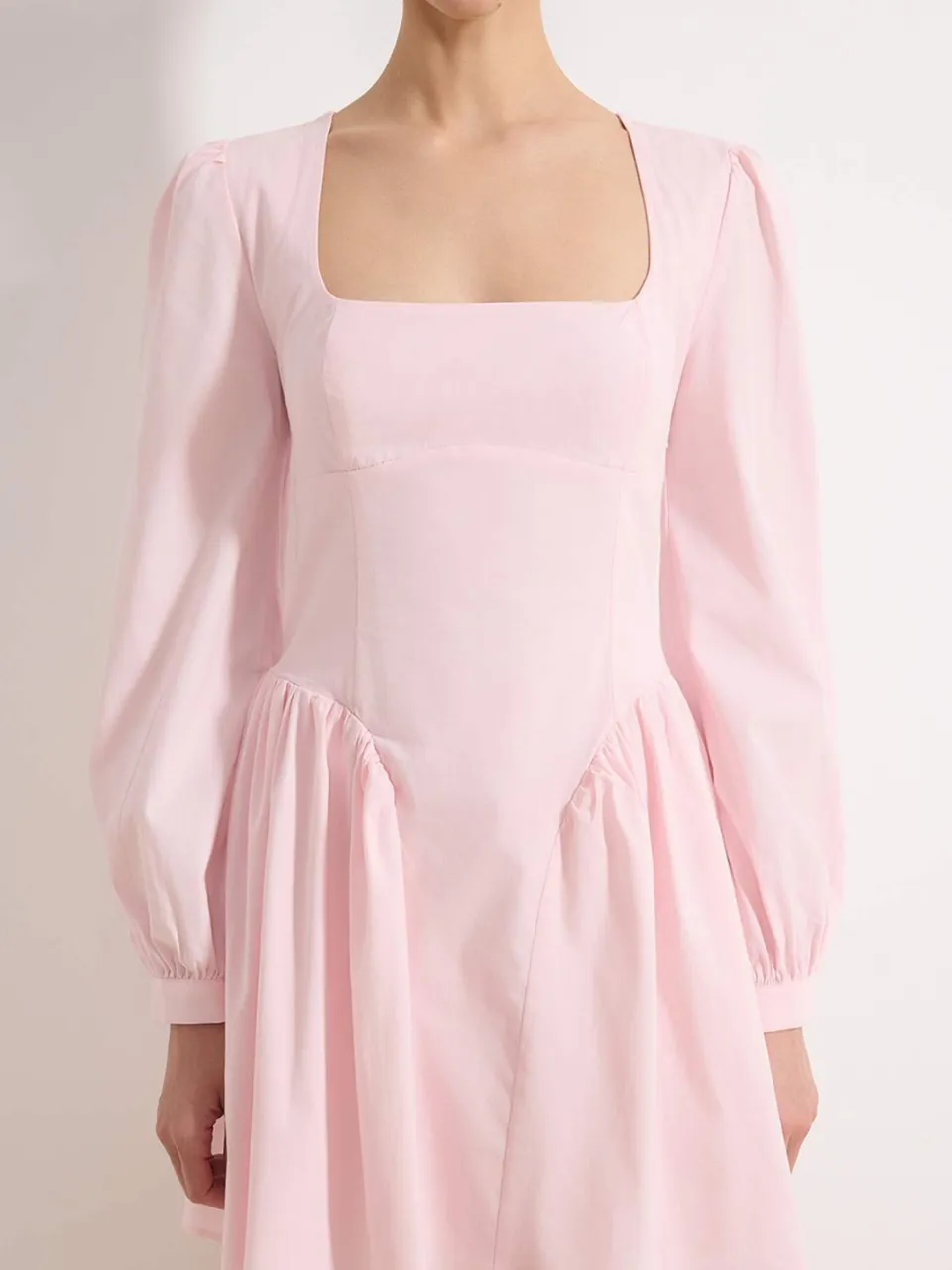 Trendyol TRENDYOLMİLLA Dames Roze Effen Kort / Mini Lang Casual Skater Jurken, foto 2
