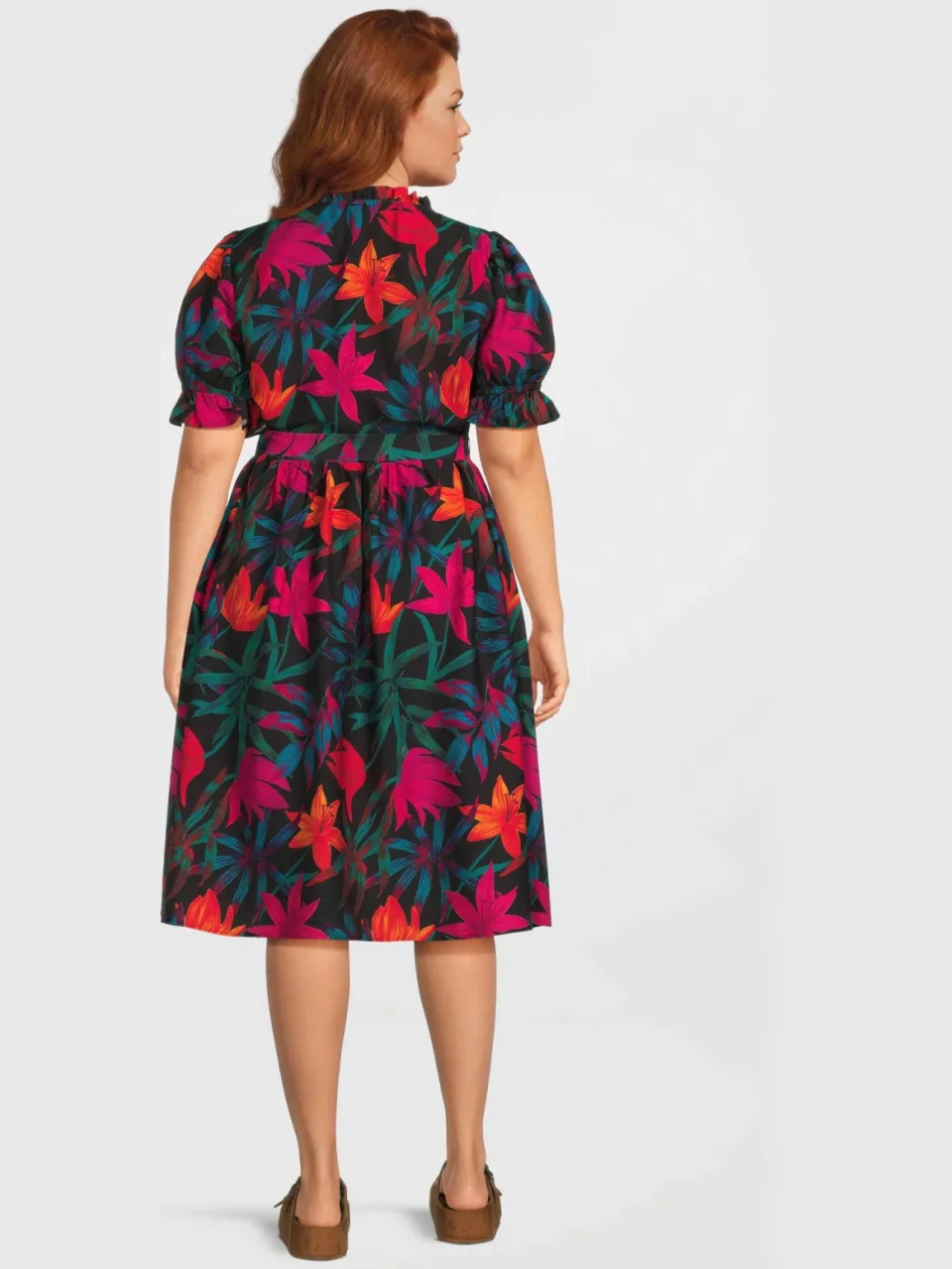 GREAT LOOKS midi jurk met bloemenprint multi, foto 3