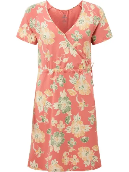 Sherpa Women's Neha Faux Wrap Dress - Jurk, roze