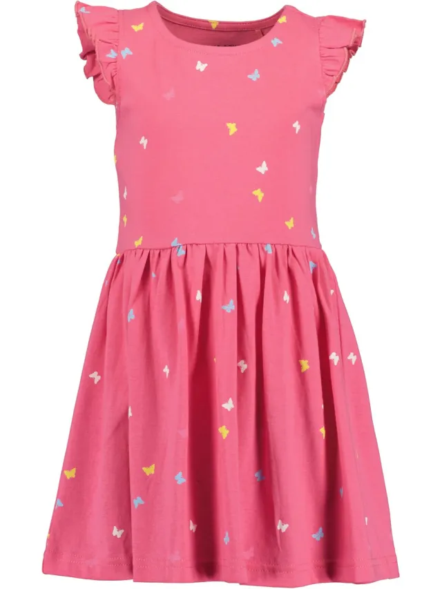 Blue Seven Jurkje Blue Seven Vlinders roze Kids & Kind Meisjes Roze - Maat: 92