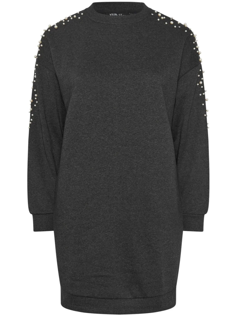 Yours Grijze Sweatshirtjurk Met Studs-52 grijs, foto 3