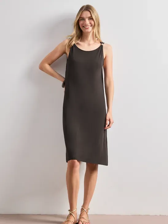 Street One Knielange jurk met gespdetail Bruin