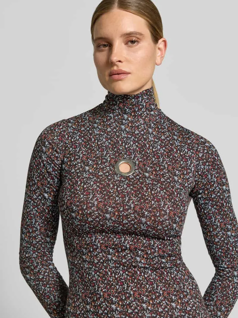 Rabanne Maxi-jurk van viscosemix blauw, foto 4