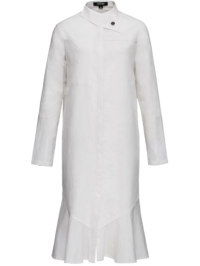 Smart & Joy Minimalistisch shirt-jurk wit, foto 2