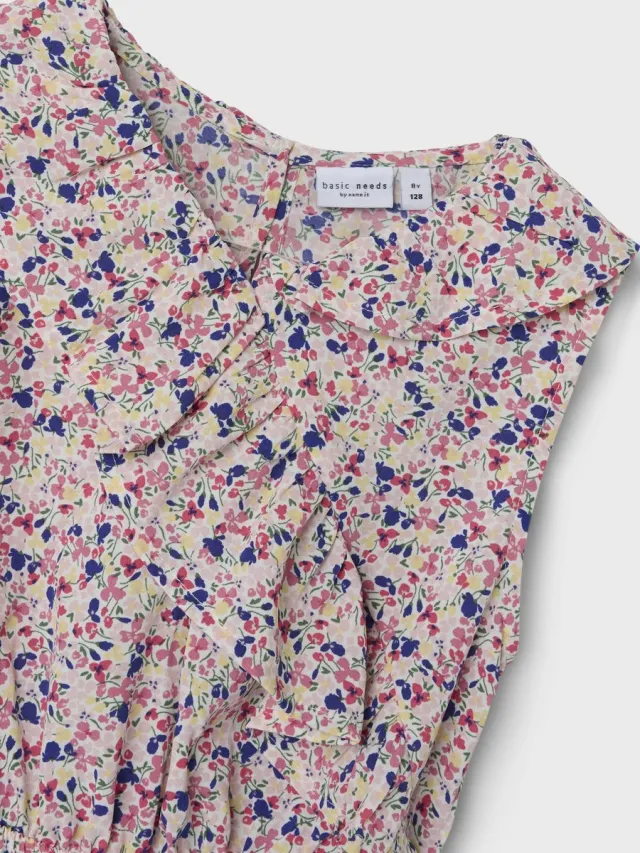 NAME IT NKFVINAYA WRAP SPENCER Meisjes Jurk - White AlyssumPrint:Flower