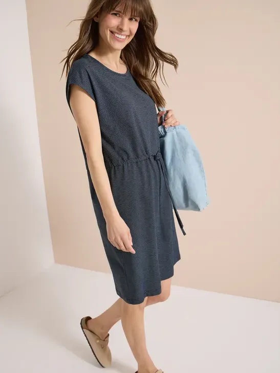 cecil Gestreepte jersey jurk Blauw