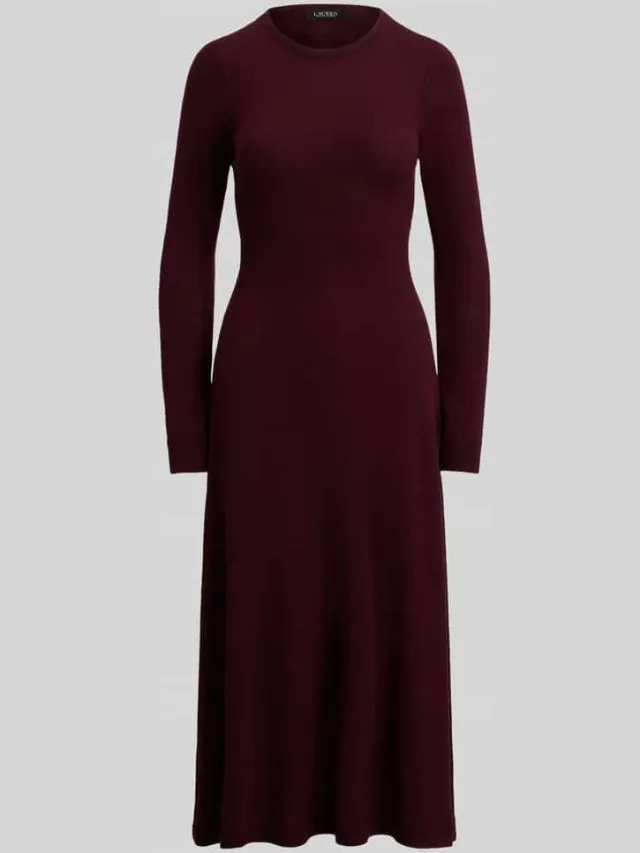 Lauren Ralph Lauren A-lijn vrijetijdsjurk van pure wol model 'VORLEY' roestrood, foto 2