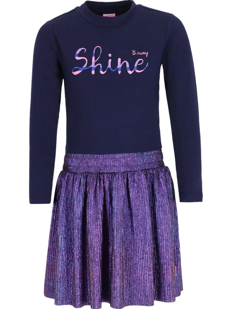 B.Nosy midi jurk donkerblauw/paars, foto 2