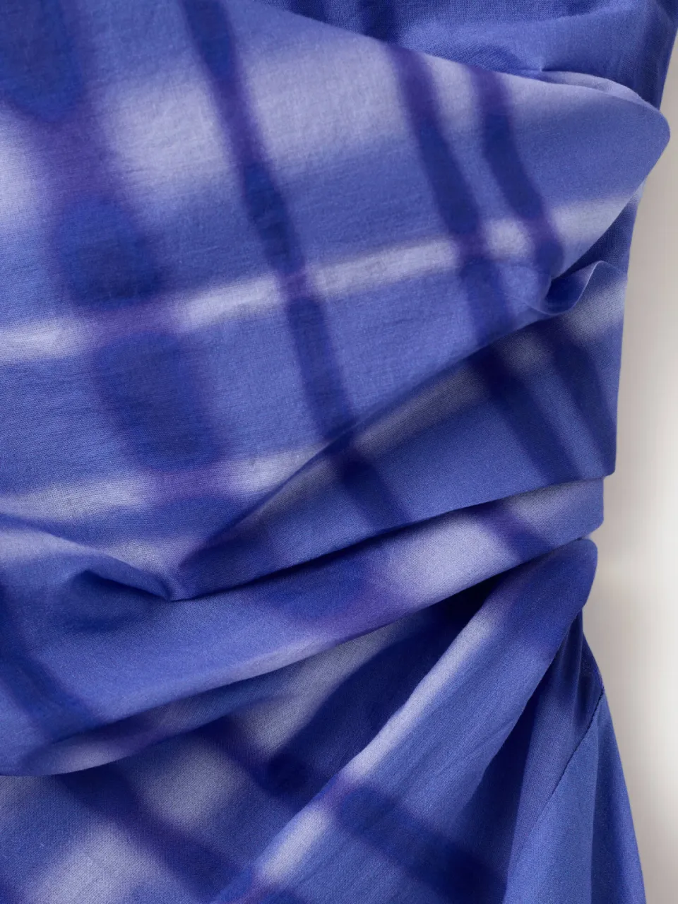 Mango geruite midi jurk - blauw, foto 5
