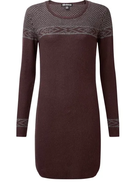 Sherpa Women's Maya Texture Dress - Jurk, bruin
