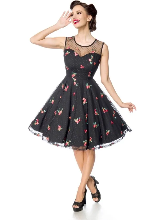 Belsira Dames Midi-jurk - zwart