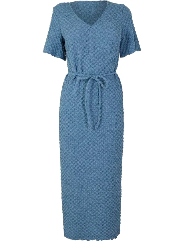 Vero Moda Dames Bubble V-hals Midi Jurk (Coronet Blauw)