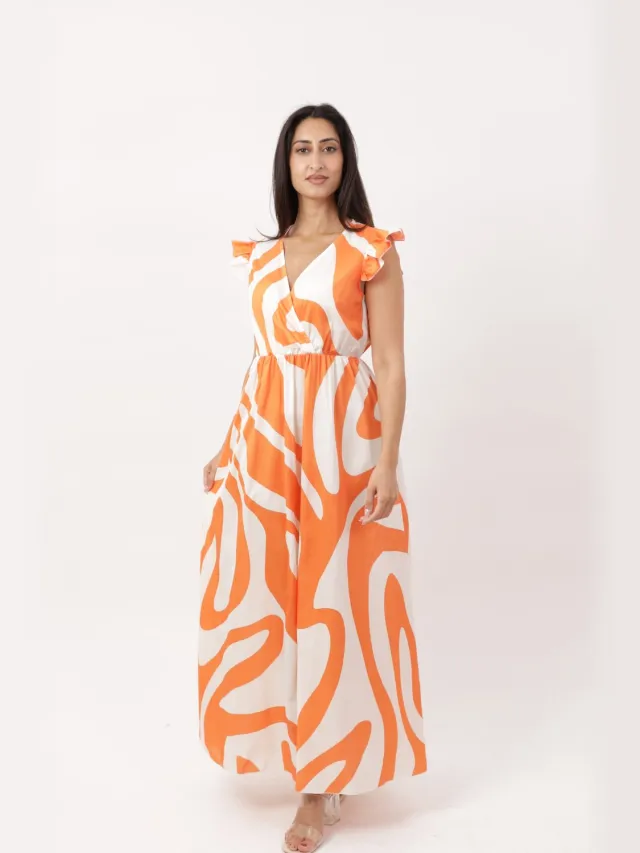 Elara Maxikleid Orange