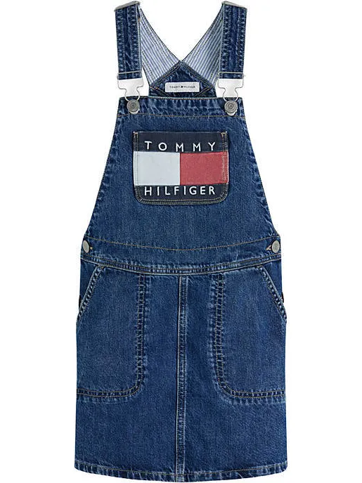 Tommy Hilfiger spijkerjurk met logo blauw, foto 2