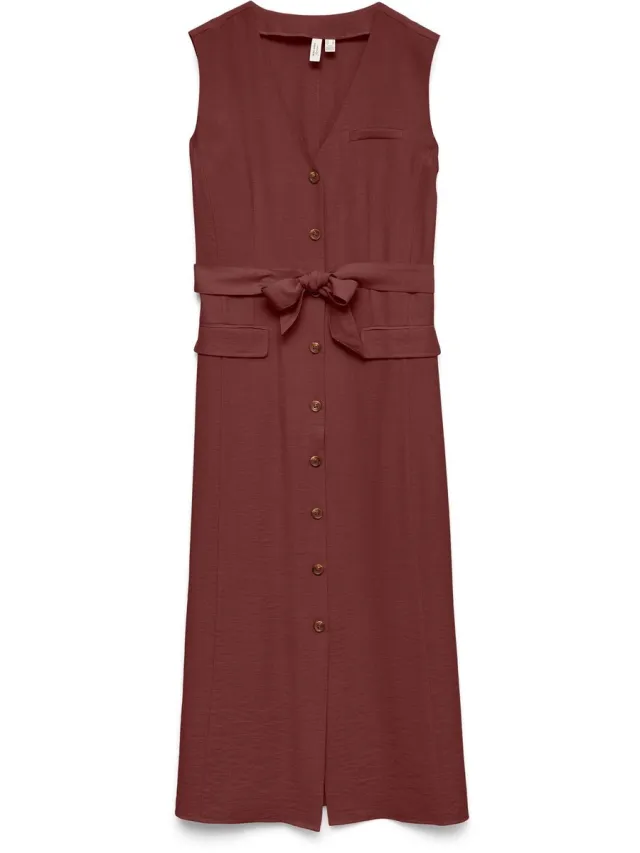 Vero Moda VMJAYLIN S/L 7/8 SHIRT DRESS WVN BTQ SP - Dames - Maxi jurken Andorra