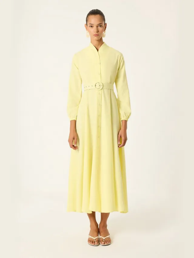 TOUCHÉ PRIVÉ Poplin jurk met knoopdetails - Error - Dames