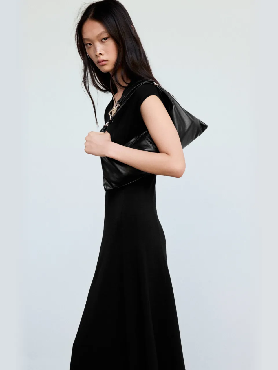 Mango midi zomerjurk - zwart