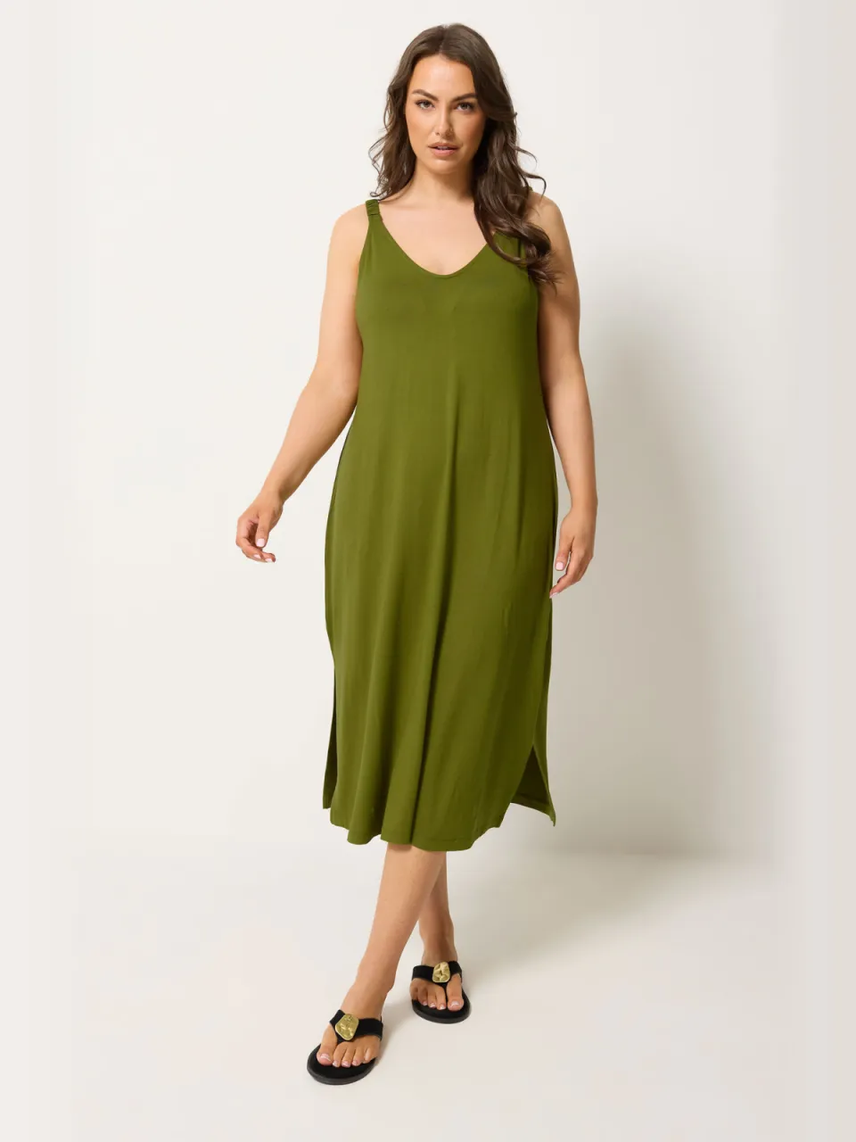Yours Groene Makkelijk Aan Te Trekken Midijurk-44 Green