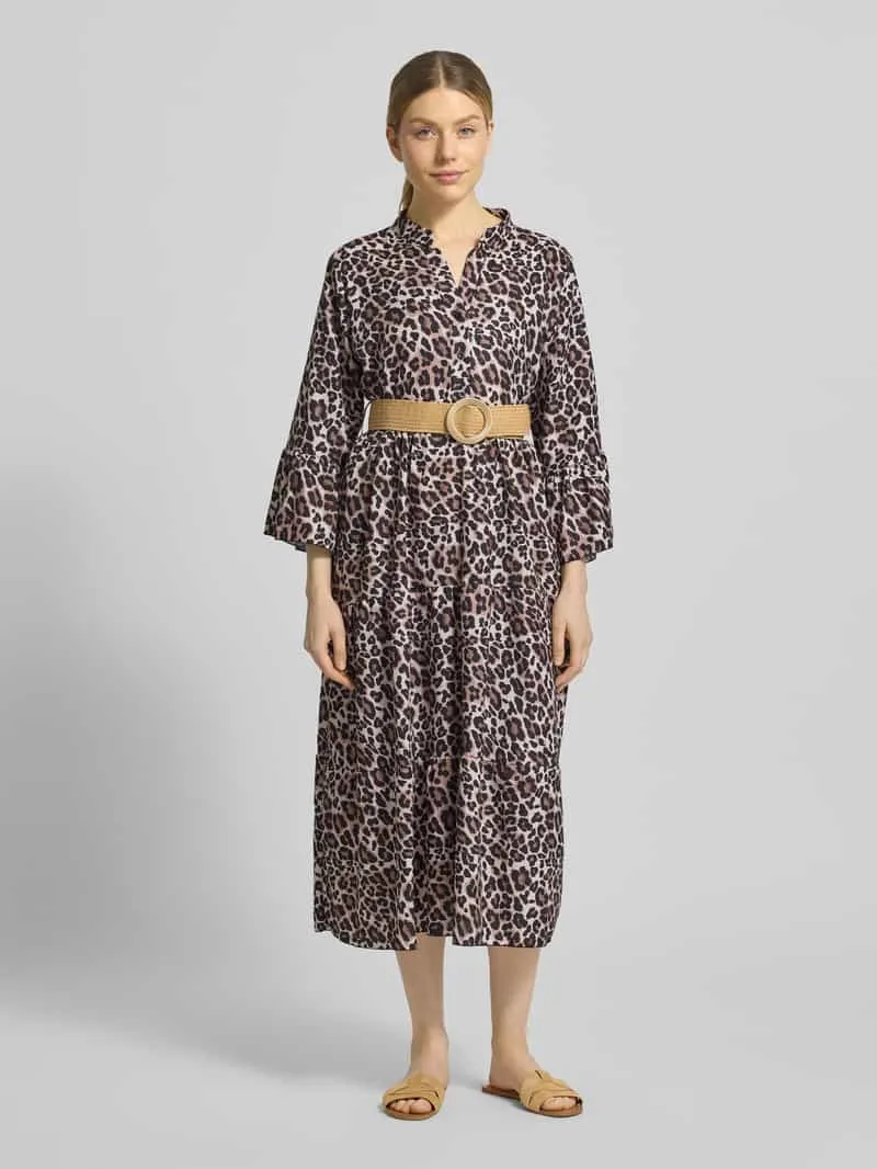ZABAIONE Midijurk met riem model 'Ol44ivi' Zwart