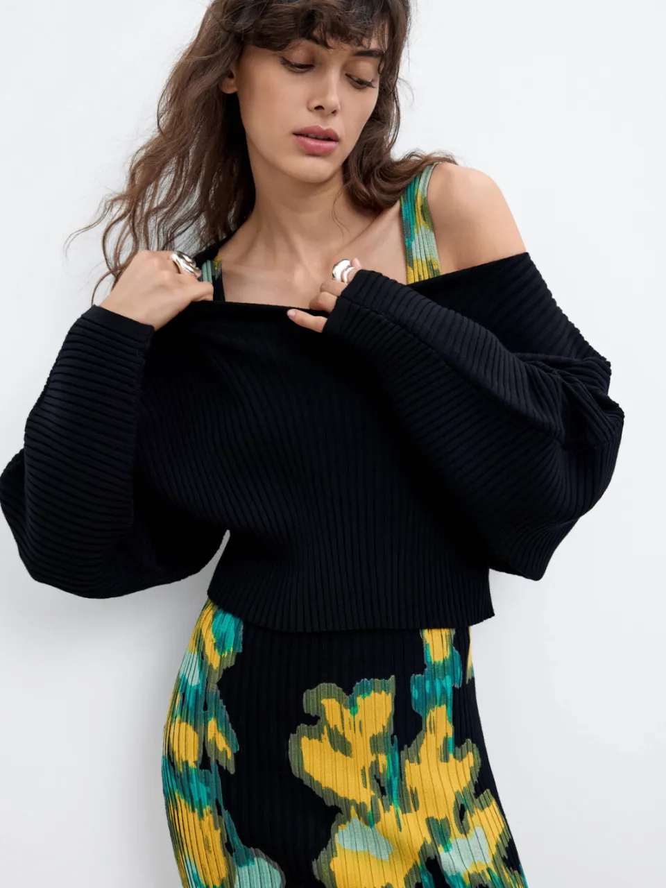 Desigual midi jurk met print - zwart, foto 3
