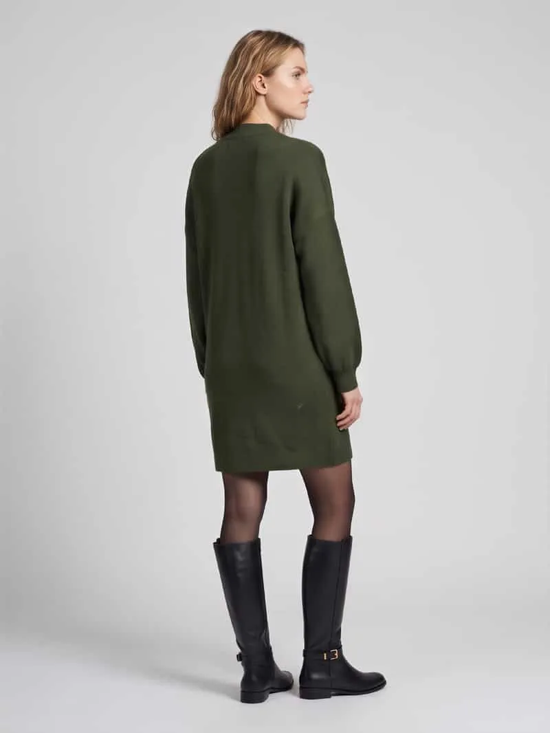 Vero Moda relaxed fit tricotjurk van viscosemix model 'NANCY' donkergroen, foto 3