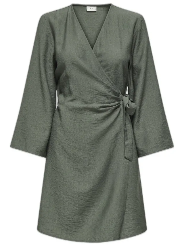 Jacqueline De Yong Pepper 7/8 Wrap Dress Groen