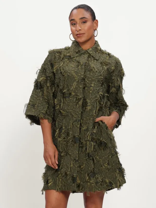 COPENHAGEN MUSE Dames Jurken Cmjany-dress - Donkergroen