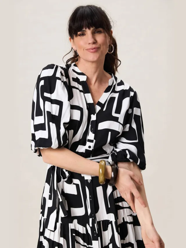 Miss Etam midi jurk zwart